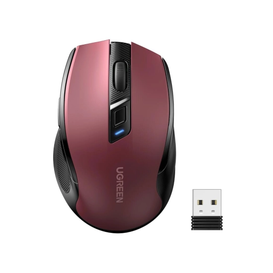 Miš UGREEN, bežični, ergonomski, Bluetooth, USB A, crveni Miš UGREEN, bežični, ergonomski, Bluetooth, USB A, crveni