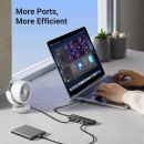 USB HUB UGREEN, USB A 3.0, 4-portni USB 3.0, sivi