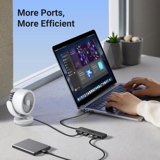USB HUB UGREEN, USB A 3.0, 4-portni USB 3.0, sivi USB HUB UGREEN, USB A 3.0, 4-portni USB 3.0, sivi