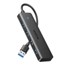 USB HUB UGREEN, USB A 3.0, 4-portni USB 3.0, sivi