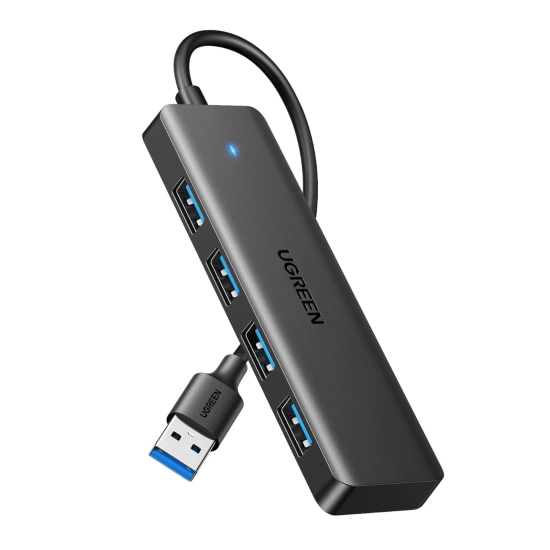 USB HUB UGREEN, USB A 3.0, 4-portni USB 3.0, sivi USB HUB UGREEN, USB A 3.0, 4-portni USB 3.0, sivi