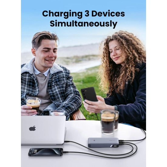 Prijenosno napajanje powerbank UGREEN Nexode, 20.000 mAh, 100W, Fast Charging, USB C, Power Delivery 3.0, srebrni