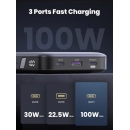 Prijenosno napajanje powerbank UGREEN Nexode, 20.000 mAh, 100W, Fast Charging, USB-C, Power Delivery 3.0, srebrni