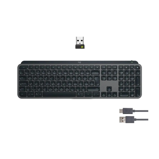 Tipkovnica LOGITECH MX Keys S, 920-011591, WiFi, BT, USB-C, grafitna