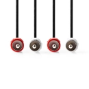 Kabel NEDIS, 2xRCA (M) na 2xRCA (M), crni, 5m, bulk