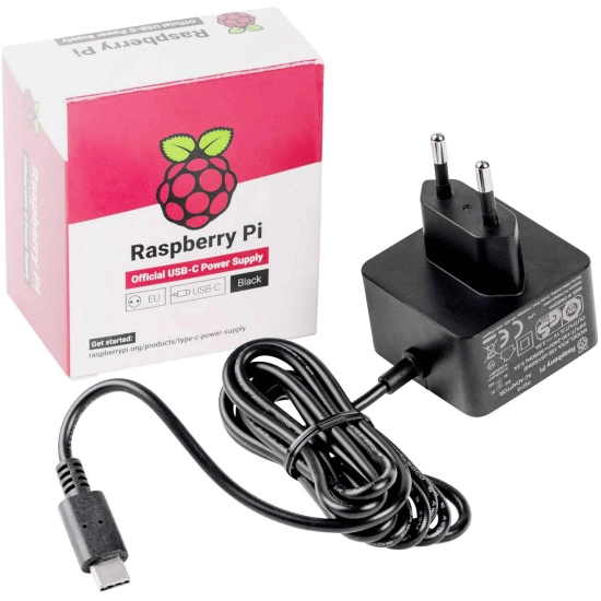 Napajanje RASPBERRY, original, za Raspberry Pi 5, USB C, 5A, crno