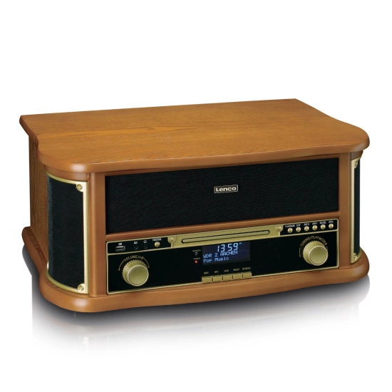 Gramofon LENCO Classic Phono TCD-2571WD, Radio/CD Player, Kasetofon, Bluetooth, RCA izlaz, USB A, AUX in, 3.5mm, zvučnici 2x 5W, LCD Zaslon, daljinski upravljač Gramofon LENCO Classic Phono TCD-2571WD, Radio/CD Player, Kasetofon, Bluetooth, RCA izlaz, USB A, AUX in, 3.5mm, zvučnici 2x 5W, LCD Zaslon, daljinski upravljač
