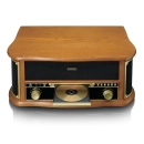 Gramofon LENCO Classic Phono TCD-2571WD, Radio/CD Player, Kasetofon, Bluetooth, RCA izlaz, USB A, AUX in, 3.5mm, zvučnici 2x 5W, LCD Zaslon, daljinski upravljač