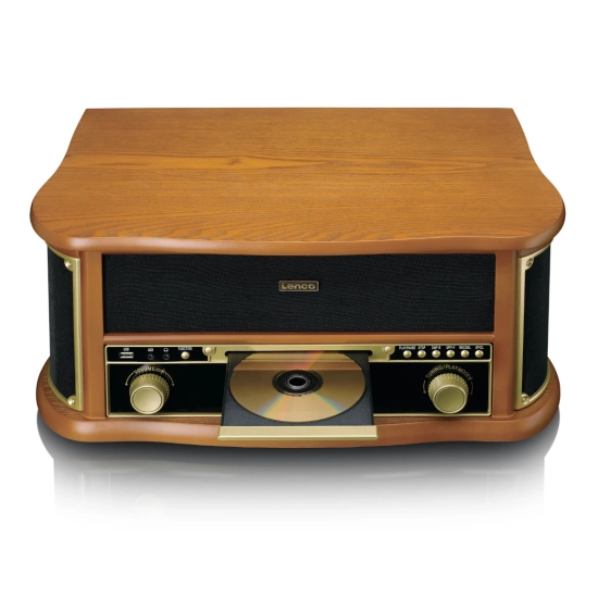 Gramofon LENCO Classic Phono TCD-2571WD, Radio/CD Player, Kasetofon, Bluetooth, RCA izlaz, USB A, AUX in, 3.5mm, zvučnici 2x 5W, LCD Zaslon, daljinski upravljač Gramofon LENCO Classic Phono TCD-2571WD, Radio/CD Player, Kasetofon, Bluetooth, RCA izlaz, USB A, AUX in, 3.5mm, zvučnici 2x 5W, LCD Zaslon, daljinski upravljač