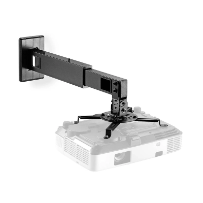 Nosač za projektor NEDIS PJWM200BK, zidni, do 15kg, rotacija 360°, crni   - PROJEKTORI I OPREMA