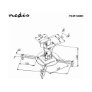 Nosač za projektor NEDIS PJCM100BK, stropni, do 10kg, rotacija 360°, crni
