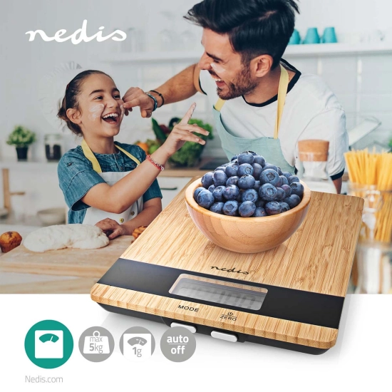Kuhinjska vaga NEDIS KASC600WD, digitalna, 5kg/1g Kuhinjska vaga NEDIS KASC600WD, digitalna, 5kg/1g