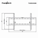 Nosač zidni za TV NEDIS TVWM2050BK, 42-70incha, 60kg