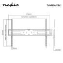 Nosač zidni za TV NEDIS TVWM2070BK, 60-100incha, 75kg