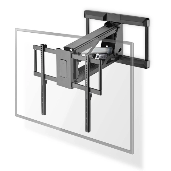 Nosač zidni za TV NEDIS TVWM5880BK, motorizirani, 37in-75in, Maksimalna podržana težina zaslona 35kg, Rotirajući, Minimalna udaljenost od zida 153 mm, Maksimalna udaljenost od zida 485 mm, Daljinski 