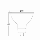 Žarulja LED Braytron 4,5W 3000K 360lm GU5.3 38D 12VDC IP20