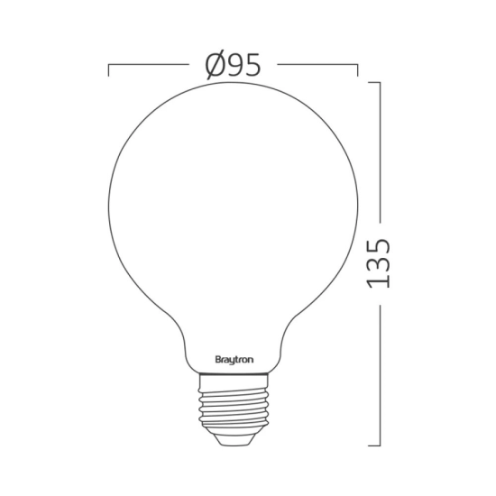 Žarulja LED Braytron 7W 3000K 806lm E27 G95 SFT 