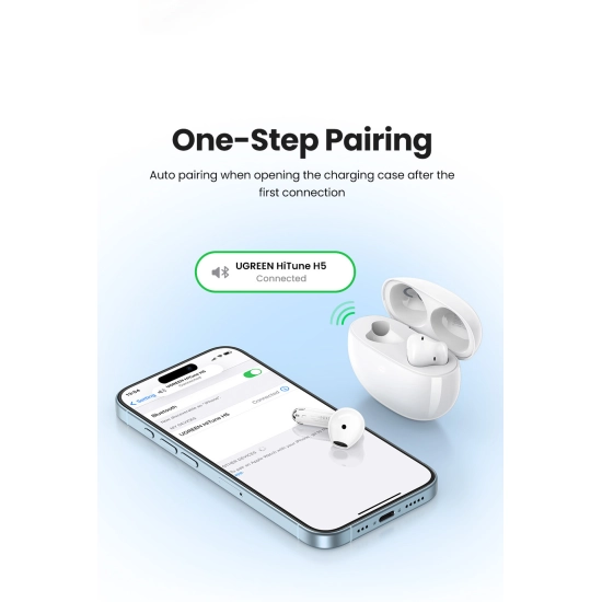 Slušalice UGREEN HiTune H5 True Wireless, in-ear, bežične, Bluetooth, bijele