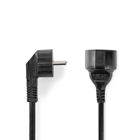 Kabel NEDIS CEGL10230BK20, naponski EURO, kutni, 2m Kabel NEDIS CEGL10230BK20, naponski EURO, kutni, 2m