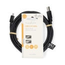 Kabel NEDIS CCGL60300BK30, USB A 2.0 (M) na USB Mini B (M), crni, 3m, bulk