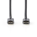 Kabel NEDIS CVTB35000GY20, HDMI (M) na HDMI (M), crni, 2m, 8K@60Hz, eARC, ethernet 