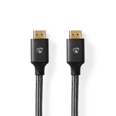 Kabel NEDIS CVTB35000GY20, HDMI (M) na HDMI (M), crni, 2m, 8K@60Hz, eARC, ethernet    - Video kabeli