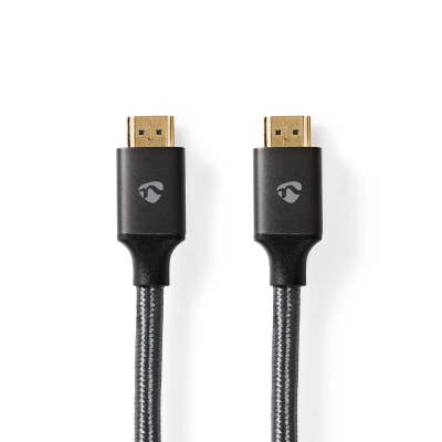 Kabel NEDIS CVTB35000GY20, HDMI (M) na HDMI (M), crni, 2m, 8K@60Hz, eARC, ethernet    - KABELI, ADAPTERI I RAZDJELNICI