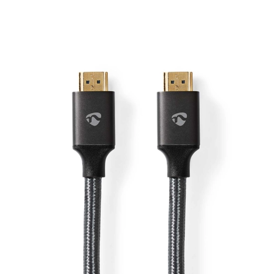 Kabel NEDIS CVTB35000GY20, HDMI (M) na HDMI (M), crni, 2m, 8K@60Hz, eARC, ethernet 