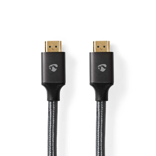 Kabel NEDIS CVTB35000GY50, HDMI (M) na HDMI (M), crni, 5m, 8K@60Hz, eARC, ethernet 