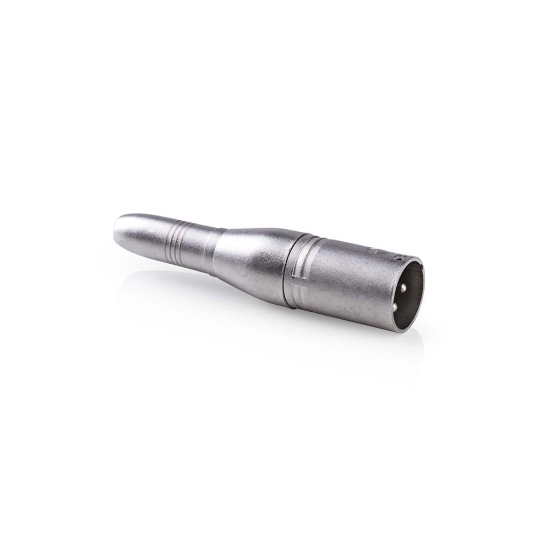 Adapter NEDIS CAGB15944ME, 3-pin XLR (M) na 6.35mm (Ž), metalni, srebrni Adapter NEDIS CAGB15944ME, 3-pin XLR (M) na 6.35mm (Ž), metalni, srebrni