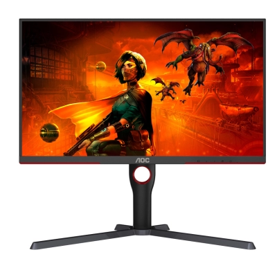 Monitor 27incha AOC U27G3X, U27G3X/BK, UHD, IPS, 160Hz, 1ms, 400cd/m2, 1000:1, 4x USB, zvučnici, crno crveni   - MONITORI I OPREMA