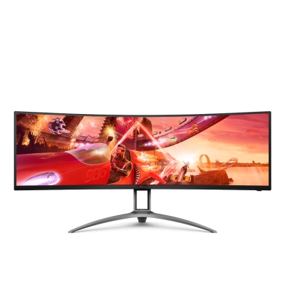 Monitor 49incha AOC AGON AG493UCX2, Dual QHD 5K, VA, 165Hz, 1ms, 550cd/m2, 3000:1, USB-C, 3x USB, KVM, zakrivljeni, zvučnici, crni   - MONITORI I OPREMA