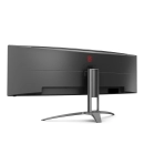 Monitor 49incha AOC AGON AG493UCX2, Dual QHD 5K, VA, 165Hz, 1ms, 550cd/m2, 3000:1, USB-C, 3x USB, KVM, zakrivljeni, zvučnici, crni