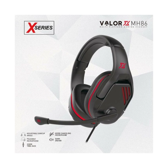 Slušalice FANTECH Valor MH86 X Series, gaming, naglavne, zičane, 3.5 mm TRS + USB A, mikrofon, crne