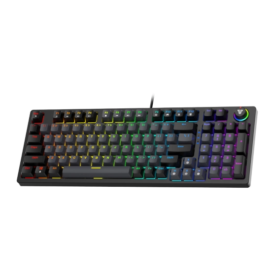 Tipkovnica FANTECH ATOM96 MK890, gaming, žična, mehanička, Red switch, siva