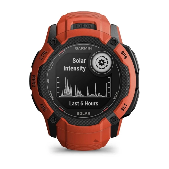 Pametni sat GARMIN Instinct 2X Solar, 50mm, GPS, plameno crveni, 010-02805-01