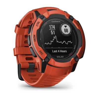 Pametni sat GARMIN Instinct 2X Solar, 50mm, GPS, plameno crveni, 010-02805-01   - Pametni sportski satovi