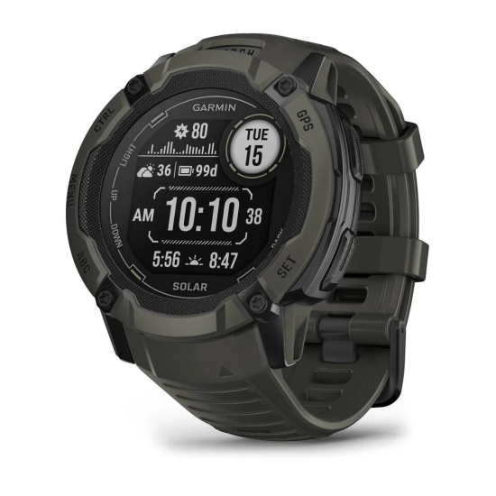 Pametni sat GARMIN Instinct 2X Solar, 50mm, GPS, zeleni (mahovina), 010-02805-05