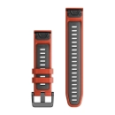 Zamjenski remen GARMIN QuickFit, 22mm, silikonski, Flame red/Graphite, 010-13280-04
