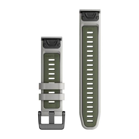 Zamjenski remen GARMIN QuickFit, 22mm, silikonski, Fog Gray/Moss, 010-13280-08 Zamjenski remen GARMIN QuickFit, 22mm, silikonski, Fog Gray/Moss, 010-13280-08