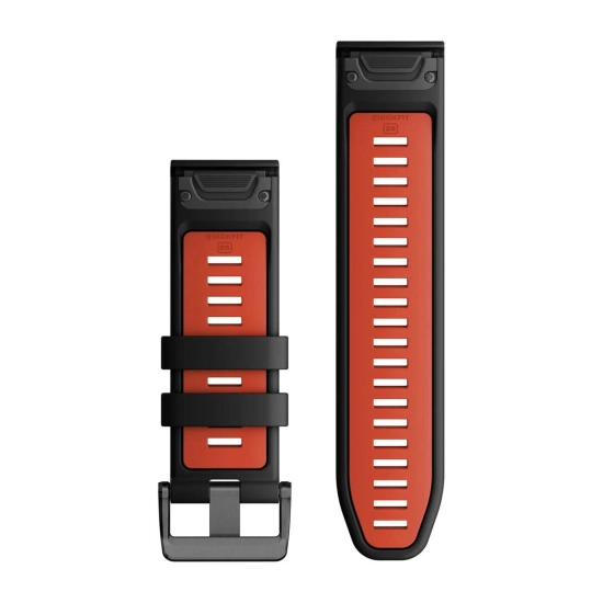 Zamjenski remen GARMIN QuickFit, 26mm, silikonski, Black/Flame red, 010-13281-06 Zamjenski remen GARMIN QuickFit, 26mm, silikonski, Black/Flame red, 010-13281-06