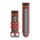 Zamjenski remen GARMIN QuickFit, 26mm, silikonski, Flame red/Graphite, 010-13281-04