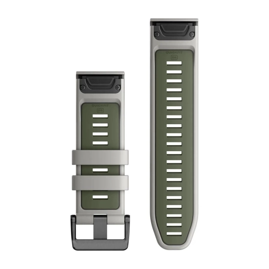 Zamjenski remen GARMIN QuickFit, 26mm, silikonski, Fog Gray/Moss, 010-13281-08 Zamjenski remen GARMIN QuickFit, 26mm, silikonski, Fog Gray/Moss, 010-13281-08