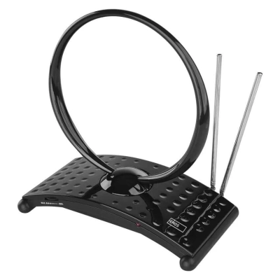 Antena EMOS CITY RING-C550, FM/DAB/DVB-T/T2, 0-25km, sobna, aktivna, filter LTE/4G/5G   - Antene i dodaci