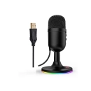 Mikrofon REDRAGON Pulsar GM303, USB C, RGB, crni