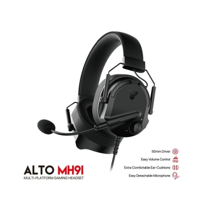 Slušalice FANTECH Alto MH91, gaming, žične, USB, 3.5mm, mikrofon, crne   - Fantech