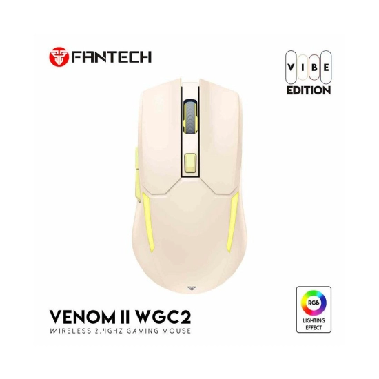 Miš FANTECH Venom II WGC2-BG Vibe, Gaming, optički, bežični, 4000 DPI, bež Miš FANTECH Venom II WGC2-BG Vibe, Gaming, optički, bežični, 4000 DPI, bež