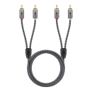Kabel GOOBAY, 2x RCA (M) na 2x RCA (M), 2m, crni