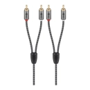 Kabel GOOBAY, 2x RCA (M) na 2x RCA (M), 2m, crni