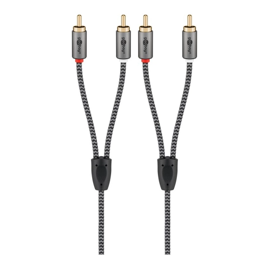 Kabel GOOBAY, 2x RCA (M) na 2x RCA (M), 3m, crni Kabel GOOBAY, 2x RCA (M) na 2x RCA (M), 3m, crni
